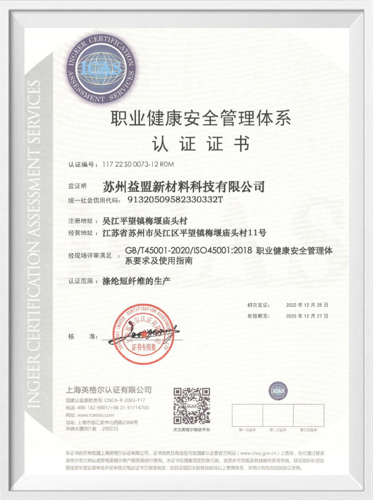 Occupational Salutem et Salus Management System Certification